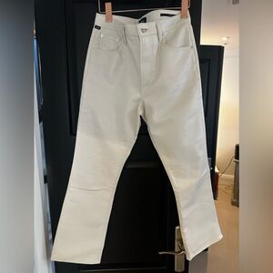 Citizens Of Humanity Cream Straight-Leg Jeans-recycled leather